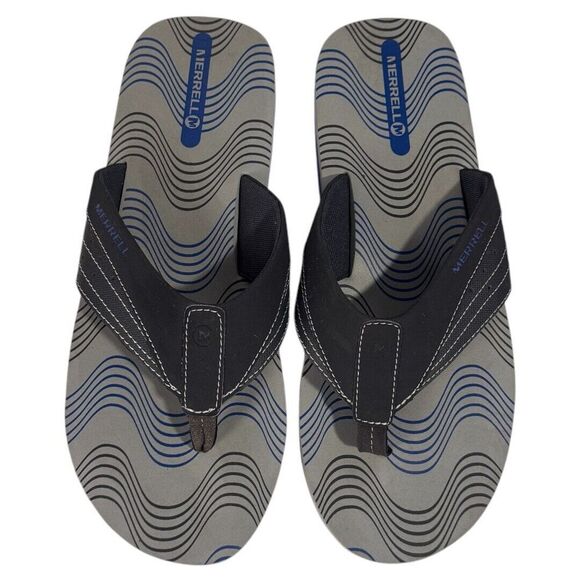 Merrell Breakwater Men's Sandals Size US 11 Thong Slide Flip Flops Blue - Picture 2 of 5
